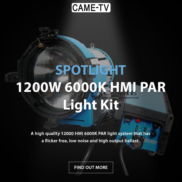 CAME-TV 1200W 6000K HMI PAR Light Kit +100% Flicker-Free