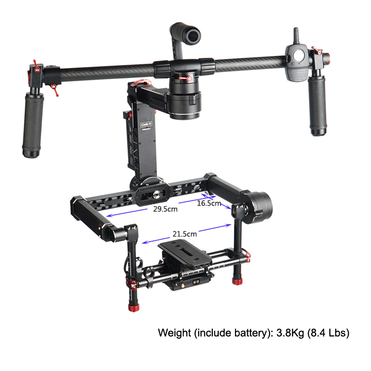 CAME-TV PRODIGY 3 Axis Gimbal Camera 32bit Boards With Encoders