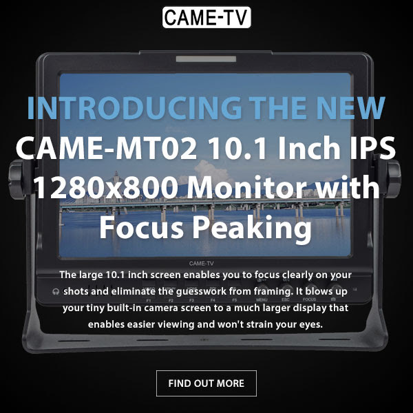 CAME-TV MT02 10.1 Inch IPS 1280x800 Monitor With Focus Peaking