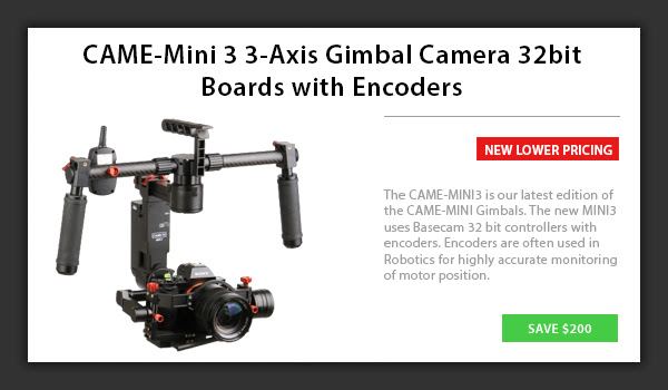 CAME-Mini 3 3-Axis Gimbal Camera 32bit Boards with Encoders
