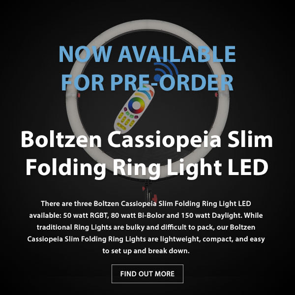 CAME-TV Boltzen Cassiopeia Slim Folding RGBDT 50 Watt Ring Light LED