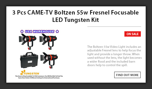 CAME-TV 3pcs Boltzen 55w LED Light