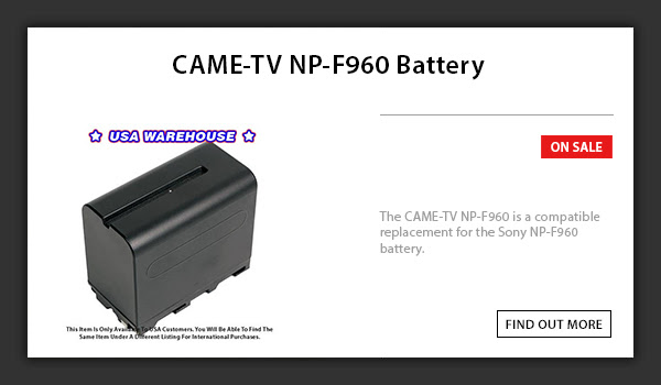 CAME-TV NP-F960 Battery