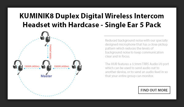 CAMETV Kumik8 Headset 5 Pack Single Ear