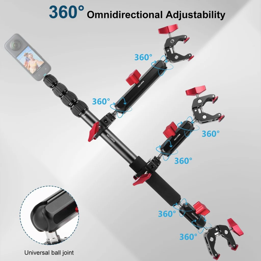 Mechrig Multi-functional Riding Mount for Action Camera with Modular Design