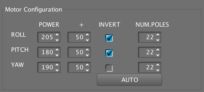 Cametv Motor Invert configuration