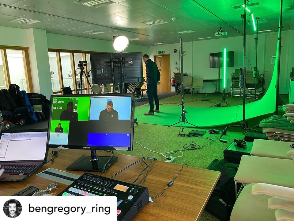 INSTAGRAM: Awesome green screen lighting setup using our CAME-TV Andromeda  Slim Tube RGB lights to add some extra green! ?: @bengregory_ring •••  Interesting green screen shoot today!Lighting the screen with a new