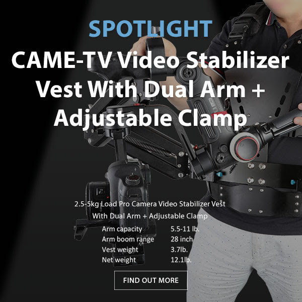 CAME-TV 2.5-5kg Load Pro Camera Video Stabilizer Vest With Dual Arm + Adjustable Clamp