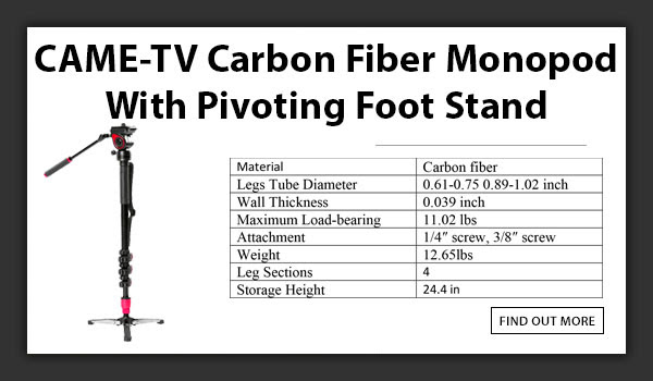 CAMETV Carbon Fiber Monopod