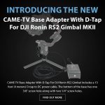 CAME-TV - New Product - Base Adapter With D-Tap For DJI Ronin RS2 Gimbal MKII