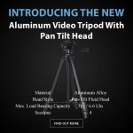 CAME-TV - New Product - Aluminum Video Tripod With Pan Tilt Head Max Load 6.6 Lbs