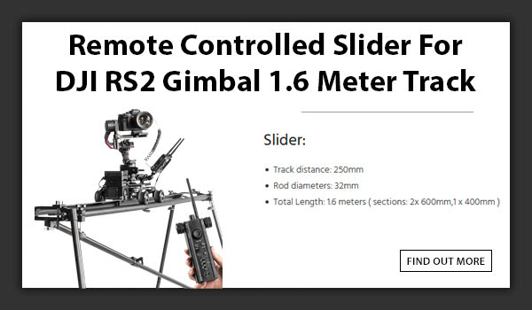 CAME-TV Remote Controlled Slider For DJI RS2 Gimbal 1.6 Meter Track