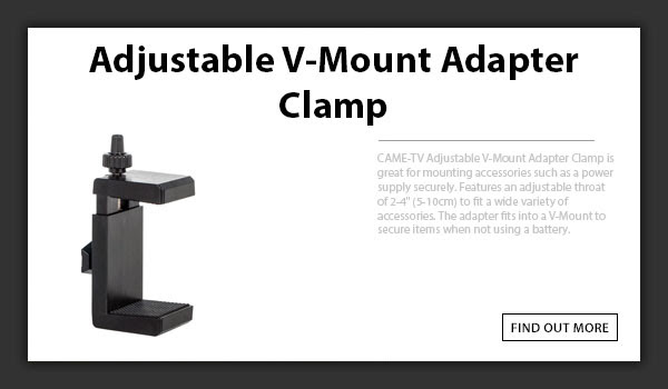 CAMETV Adjustable V-Mount Adapter Clamp