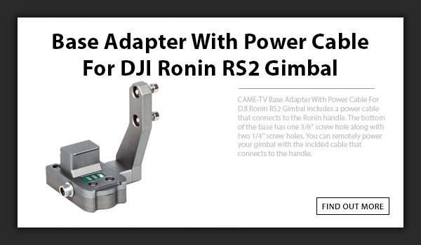 CAMETV Base Adapter And Power cable for Ronin RS2 Gimbal