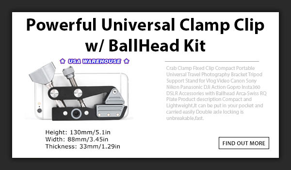CAMETV Universal Clamp Clip