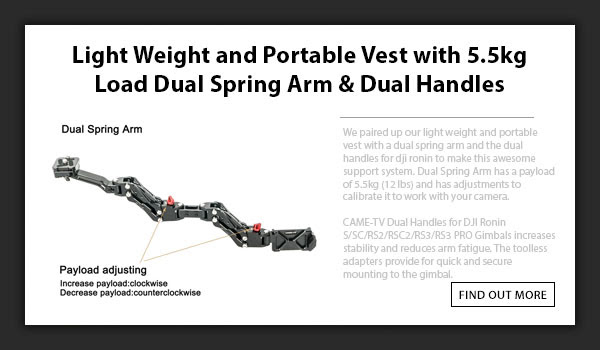 CAMETV New Portable Vest With Spring Arm & Dual Handles