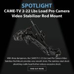 Spotlight - 2-22 Lbs Load Pro Camera Video Stabilizer Rod Mount