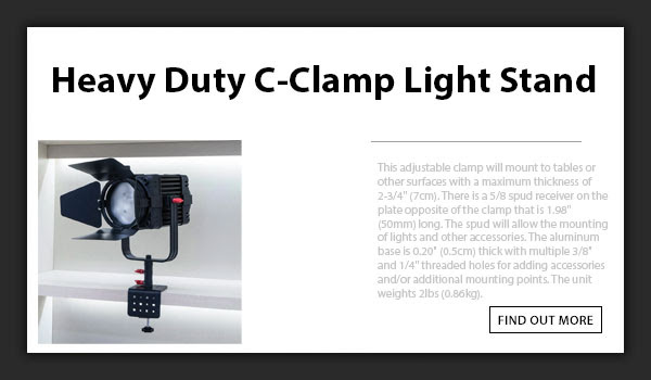 CAME-TV C-Clamp Light Stand