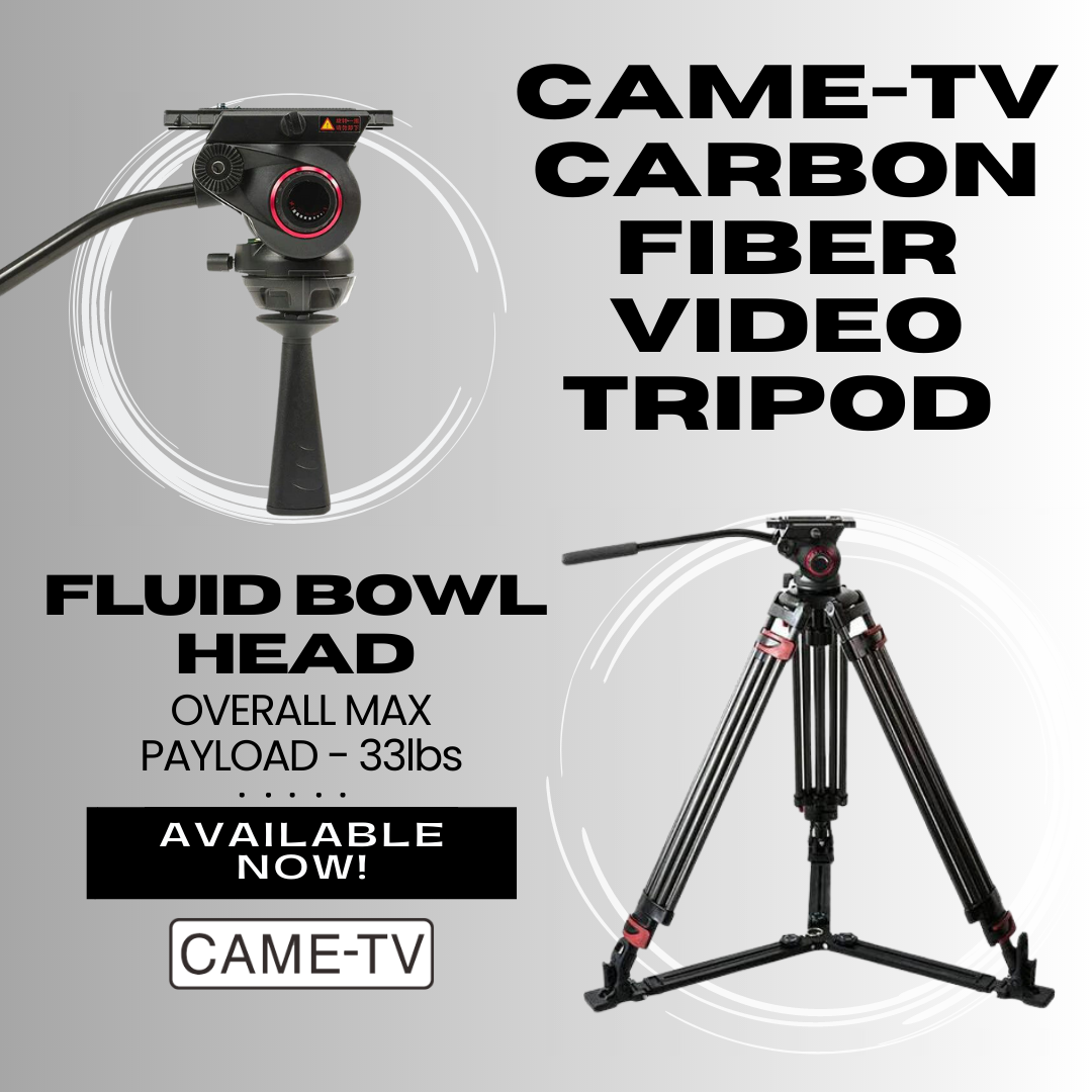 CAME-TV Carbon Fiber Tripod With Fluid Head