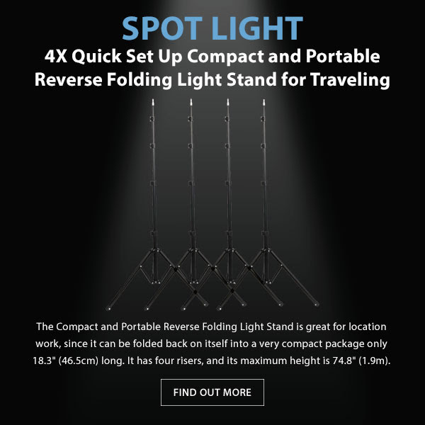 CAME-TV reverse Foldable Light Stand