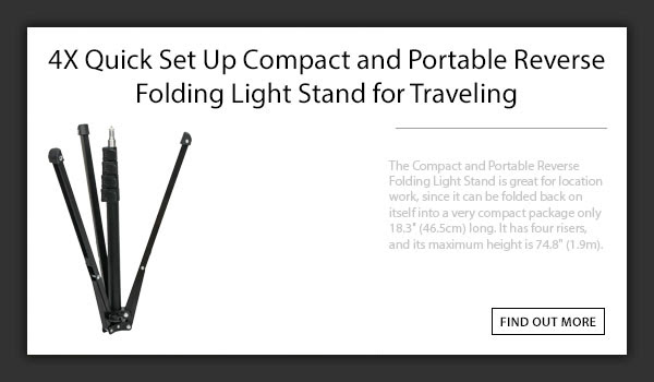 CAMETV reversible Foldable Light Stand