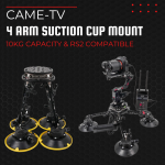 CAME-TV Spotlight - 4 Arm Suction Cup Mount 10kg Capacity & RS2 Compatible!