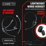 New CAME-TV 5 Pack Lightweight Wired Headset w/ Microphone for NANO COMMS!