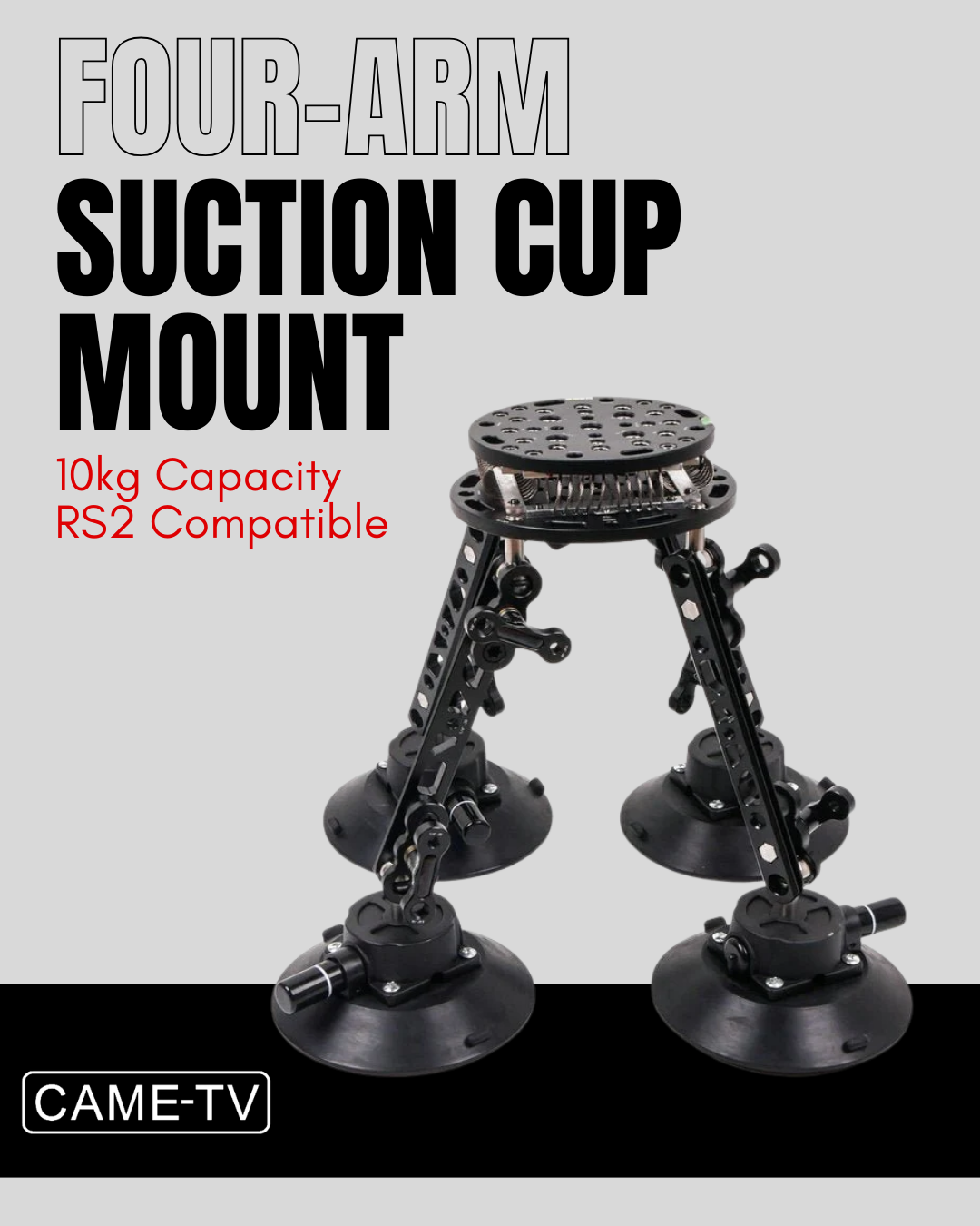 Level Up Your Car Cinematography With The CAME-TV 4-Arm Suction Mount!